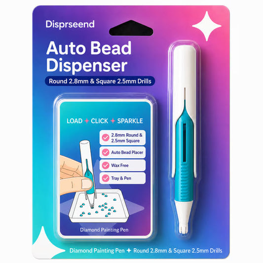 🔥 Last Day 50% OFF – 💎 Automatic Painting Bead Dispenser Pen & Tray Set