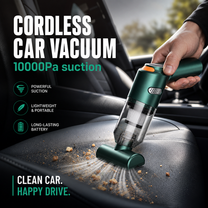 📢📢53% OFF !! ⏰ Cordless Car Vacuum – 10000Pa Suction & 4000mAh Battery 🚗