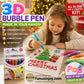 🔮Magic Pen – Draw 3D with one stroke!🎄 DIY Bubble Popcorn Drawing Pens