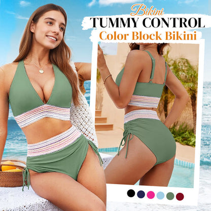 🎉 2026 Sale — Over 30,800 Sold 😍 High Waist Color Block Bikini – Beach Swimwear 👙