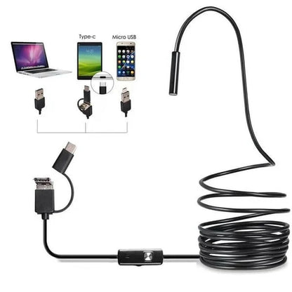 Wodoodporna Kamera Endoskopowa USB 3 w 1 z Oświetleniem LED