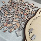 🎁🧩135-Piece Morandi-Colored Cat Shaped Wooden Jigsaw Puzzle