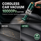 📢📢53% OFF !! ⏰ Cordless Car Vacuum – 10000Pa Suction & 4000mAh Battery 🚗