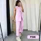 💖Women’s Stylish Sleeveless Blazer & High-Waisted Pants Set