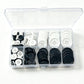 160 pcs Buttons for Crafts Buttons(White & Black)