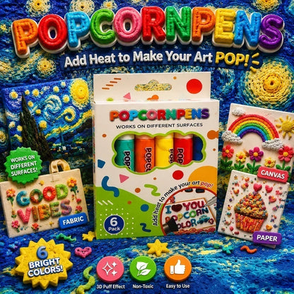 🔮Magic Pen – Draw 3D with one stroke!🎄 DIY Bubble Popcorn Drawing Pens