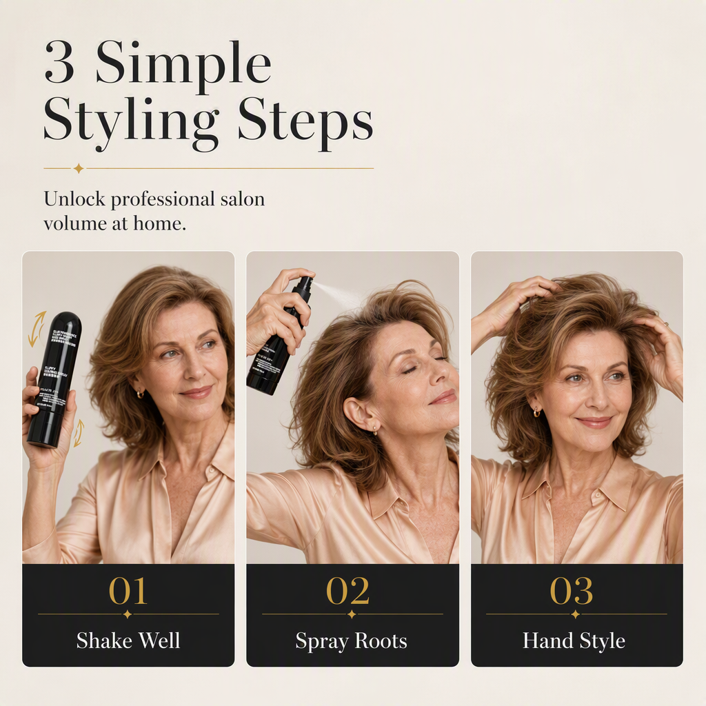 Fluffy Hair Shaping Spray Long Lasting Volumizing Mist with Peach Fragrance