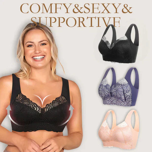 【⏰Buy 1 Get 2 Free⏰】🌸Mega Sale💐Ultimate Lift Stretch Full Shape Seamless Lace Bra