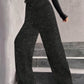 📢📢50 % OFF !!🎅Women's Sequin Sparkle Wide Leg Pants with Elastic Waistband