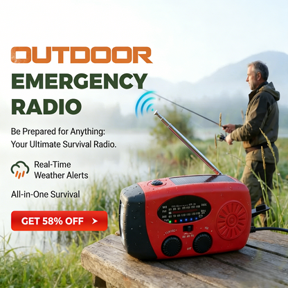 📻 50% OFF NOW!🔋Emergency Radio – Solar, Crank, Never Dead⚡