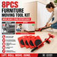 🎁Furniture Moving System – lift & slide up to 800 lbs, 360° rotation, floor-friendly pads. Move heavy furniture easily by yourself! 🛡️💪