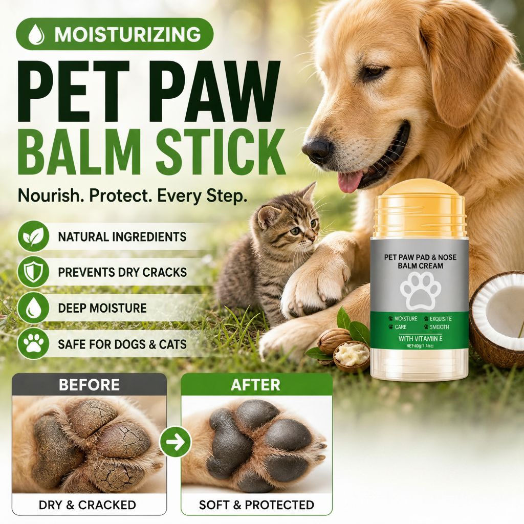 Paw balm care for dry and rough-feeling paw pads