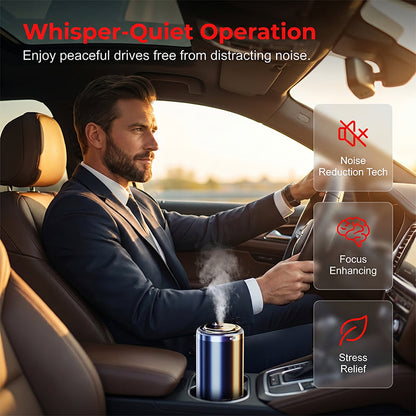 Multifunctional car diffuser with air purification function and star projector