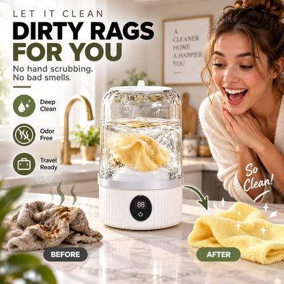 Limited Sale 50% OFF🎁Free your hands🥰Wireless Charging Mini Washing Machine