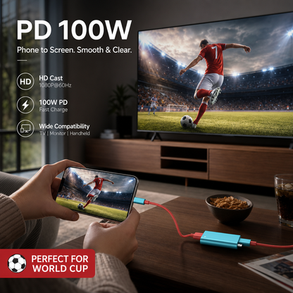 🎮 Last-day deals🔥 USB-C to HDMI adapter cable – 2m – 100W PD charging & plug-and-play for Nintendo Switch