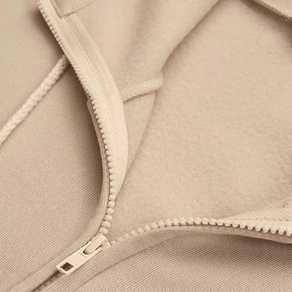 Herbst/Winter-Kapuzenpullover für Frauen mit Reißverschluss und Kapuze