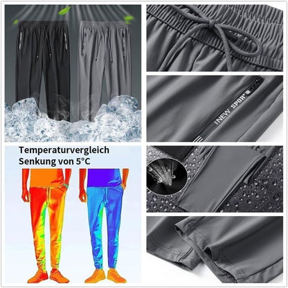 Sommer Herren Eis Seide Sporthose