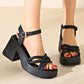 💥Hot Sale✨Women’s Open Toe High Chunky Heel Sandals