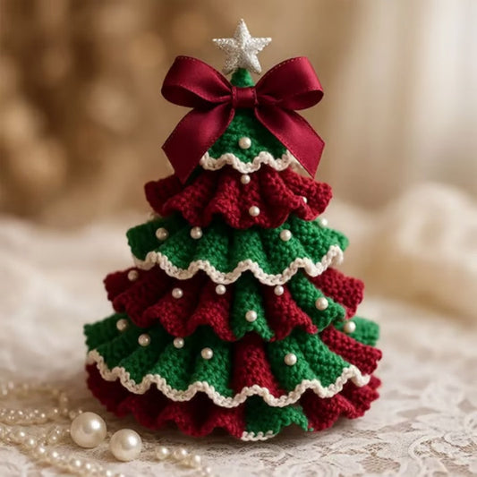 🤚🎁DIY Häkel-Weihnachtsbaum-Set – Handgemachtes Weihnachtsdekorationsset