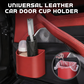 🚗🧺Clip-On PU Leather Car Cup Holder & Organizer