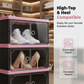 Foldable & Stackable Shoe Cabinet with Clear Doors