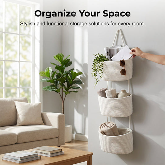 3-Tier Wall-Hanging Storage Organizer