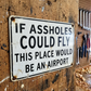 Humorous Vintage Tin Sign Decor