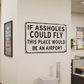 Humorous Vintage Tin Sign Decor
