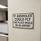 Humorous Vintage Tin Sign Decor
