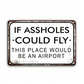 Humorous Vintage Tin Sign Decor