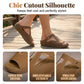 Women's Open Toe Cutout Wedge Slide Sandals