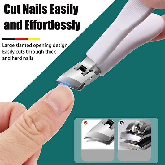 Wide Jaw Opening Anti-Splash Slanted Nail Clipper