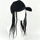 Baseball Cap with Attached Braids