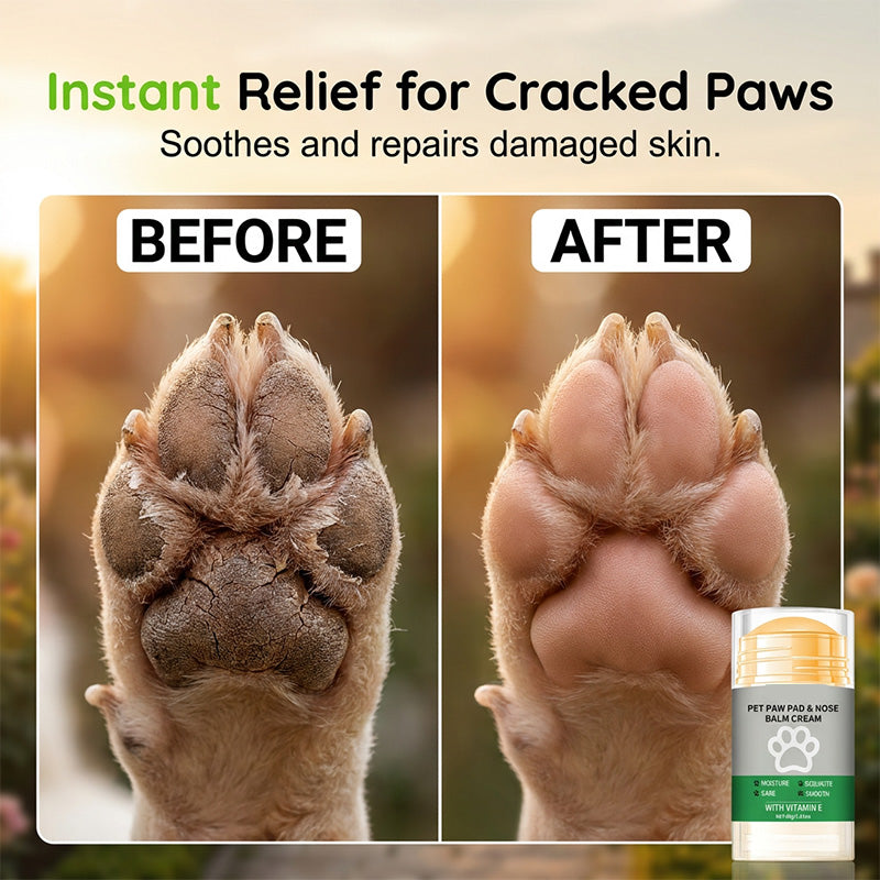 Pet paw balm application information
