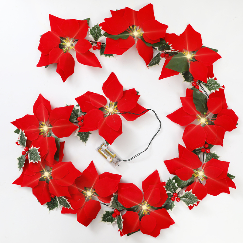 Christmas Poinsettia String Lights – Add a Warm Holiday Glow product view 8