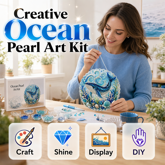 DIY Ocean Pearl Painting Hanging Plaque