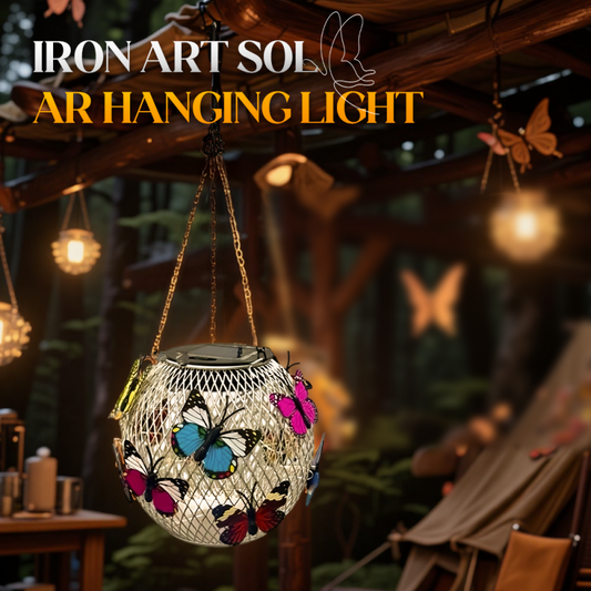 Iron Art Solar Hanging Light