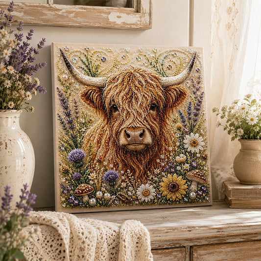 🦉💛 Highland Cow Pearl Art DIY Kit – Relaxing DIY Craft to Create Stunning Coastal Artwork (📦Buy 2 Free Shipping)