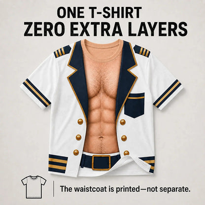 🔥🎁New Arrival: 50% OFF🔥Men's Funny Faux Muscle Print T-Shirt