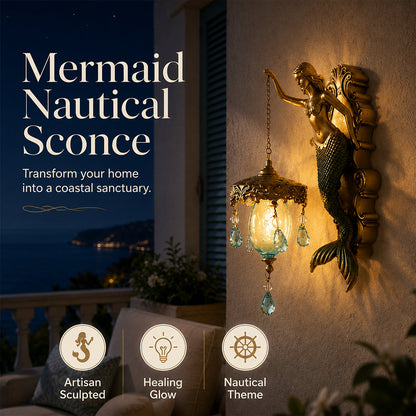 🕯️🌊 50% OFF! Vintage Mermaid Wall Sconce – For Indoor and Outdoor Use