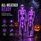 🎃💡 Solar Skeleton Stake Lights – Glow In The Dark, Solar Powered, Easy To Install. Ideal For Haunted Yard, Porch & Walkway! 👻🪦✅