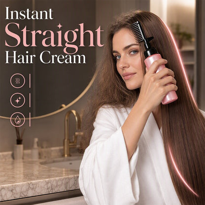 💇‍♀️ Hair Straightening Cream with Built-in Comb – Easy Smoothing Styling Tool for Sleek, Manageable Hair at Home