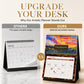 📅 2027 Desk Calendar & Habit Tracker – Artistic Oil Painting Monthly Planner for Work & Study