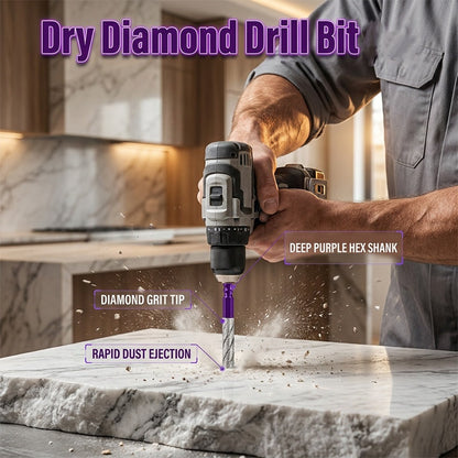 Diamond-Coated Dry Drill Bit with Spiral Flute