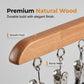 Multi-Clip Wooden Hanger for Closet Organization