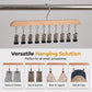 Multi-Clip Wooden Hanger for Closet Organization
