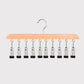 Multi-Clip Wooden Hanger for Closet Organization