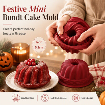 🍰✨ Spiral Silicone Cake Mold – Flexible Non-Stick Bundt Mold for Beautiful Homemade Cakes