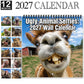 2027 Ugly Animal Selfies Wall Calendar