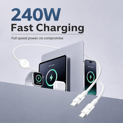 📱 Last Day Special Price ! ⌚ Multi-Device Fast Charging Cable – Snap-On Watch Charger & USB-C Power